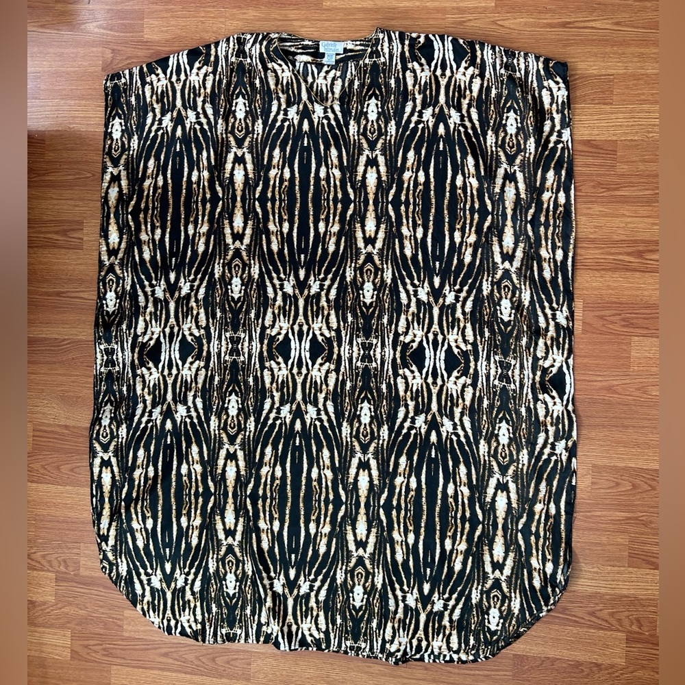 Gabrielle Intimates Animal Print Kaftan Muumuu Mumu O/S - Picture 5 of 7